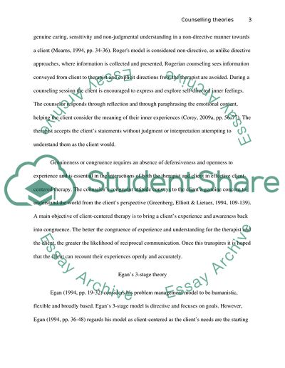 Analysis of Counseling Theories