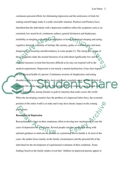 Depression: Definition, Symptoms, Researchers and Treatment