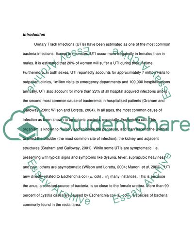 The Diagnosis Of Urinary Tract Infections