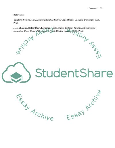 The Japanese and American Education Systems