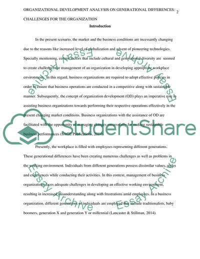 Organizational Development Analysis on Generational Differences: Challenges for KEYW Corporation
