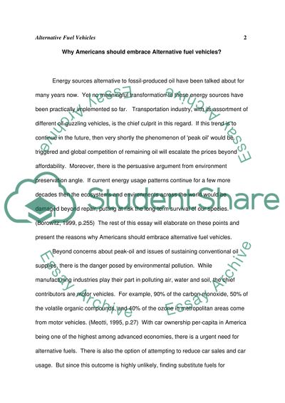 Why Americans should embrace Alternative fuel vehicles