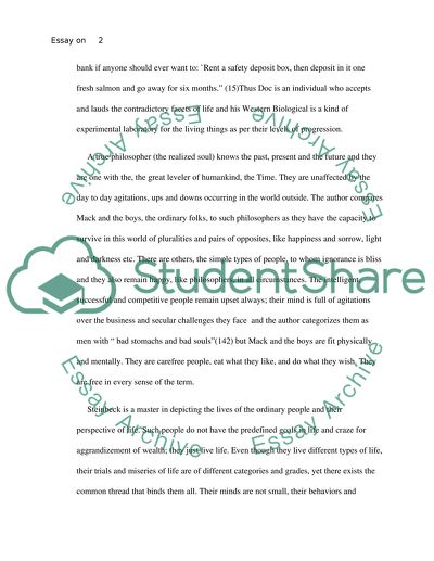 John Steinbecks novel Cannery Row - Look at them