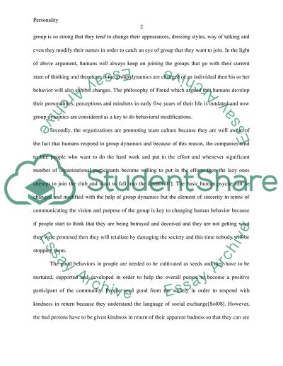 The Philosophy of Personality