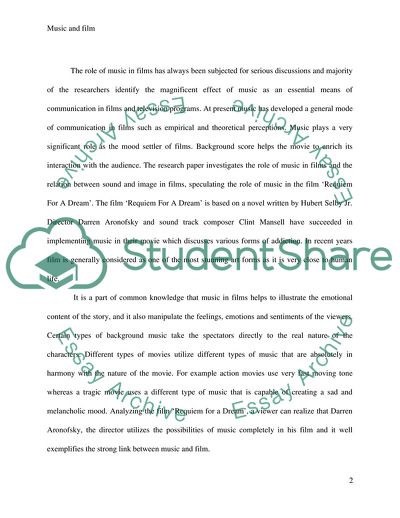 The Role of Music in the Requiem for a Dream