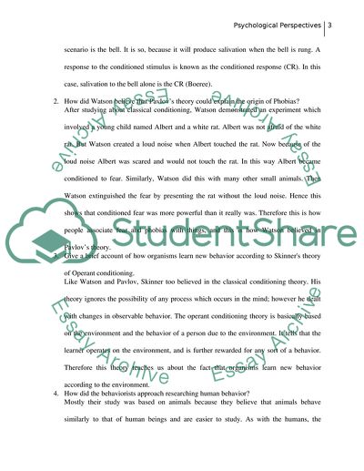 Psychological Perspectives