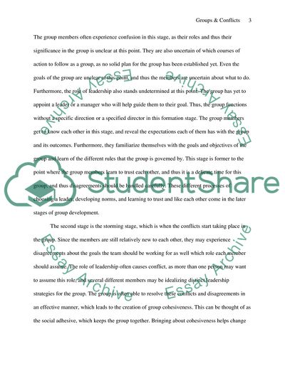 Groups and Conflicts