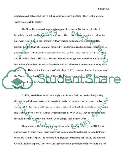 The Great Depression and the American Film Industry