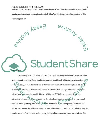 Fixing Suicide in the Military