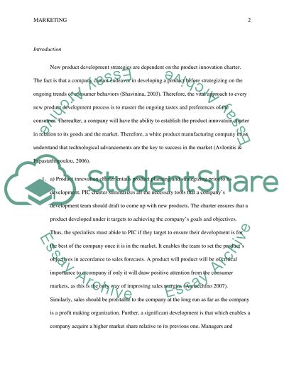New Product Development and Product Innovation Charter