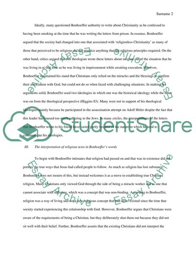 Dietrich Bonhoeffers Letters from Prison