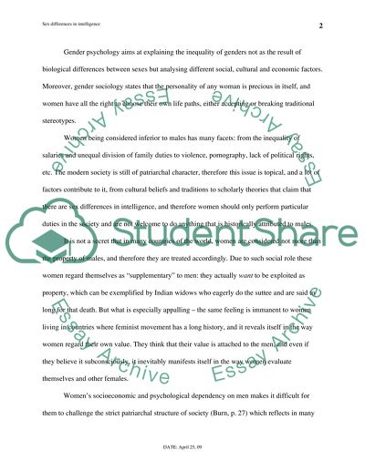 Critically discuss the empirical evidence that there are sex differences in intelligence