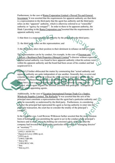 The Rights of a Principal of the Agency