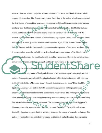 Influence of Orientalism and Cultural Imperialism on Cultural Translation