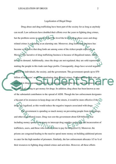 Legalization of Illegal Drugs