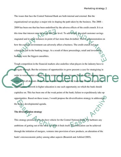 Issues Facing the Central National Bank