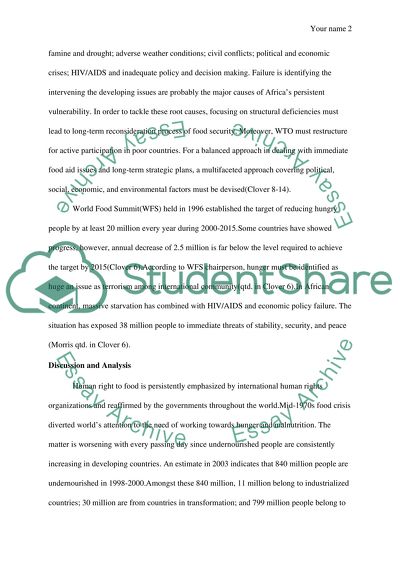 Food Security in Sub-Saharan Africa