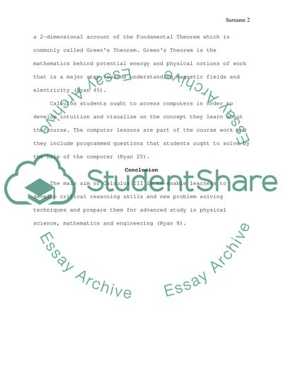 Ideas of Calculus III