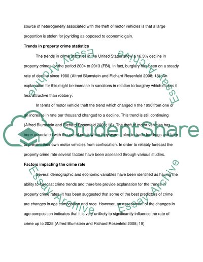 Crime Statistics and Regression Model