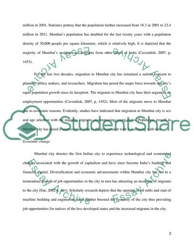 Economic and Social Structure of Mumbai City