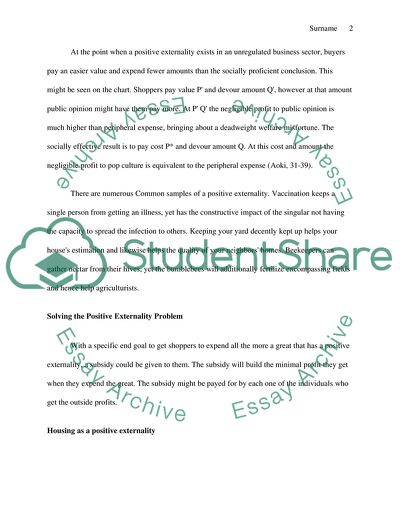 Market Failure - Externality and Improvement of Houses