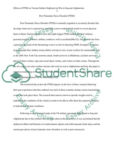 Post-Traumatic Stress Disorder