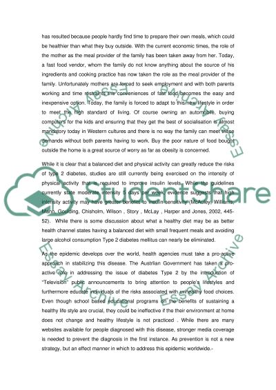 Type 2 diabetes essay