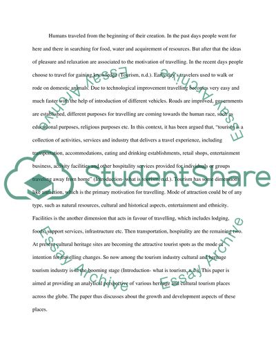 Development of the Heritage and Cultural Industry