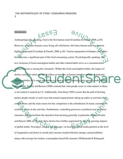 The Anthropology of Food: Consuming Passions