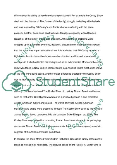Comparing the Cosby Show and Married with Children