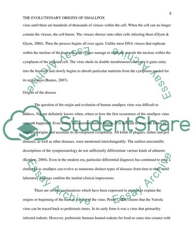 The Evolutionary Origins of Smallpox