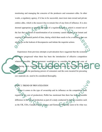 Ownership as such does not matter relative to the conditions of competition and regulation