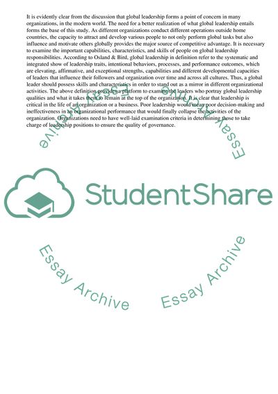 Becoming an Effective Global Leader