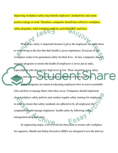 Workplace Safety in Engineering