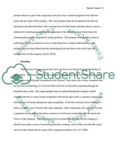 Associations of Identity Through the Website, LaCie