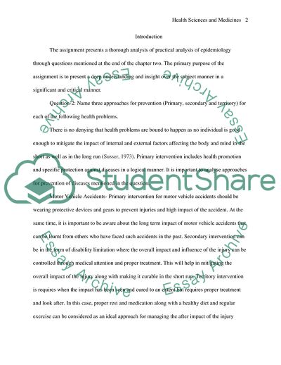 Practical Analysis of Epidemiology