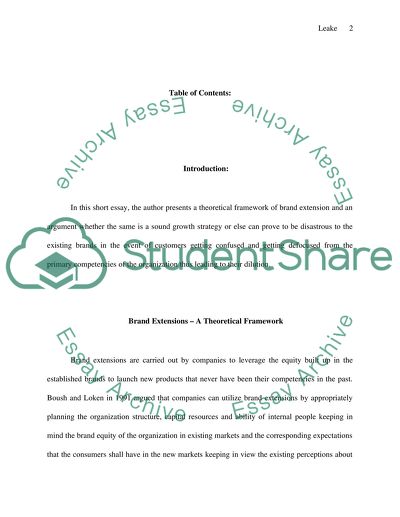 Can Brand Extension Endanger a Brand or Is an Essential Brand Growth Strategy