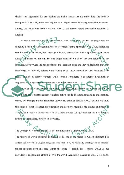 The Goal of English Language in Outer or Expanding Circle