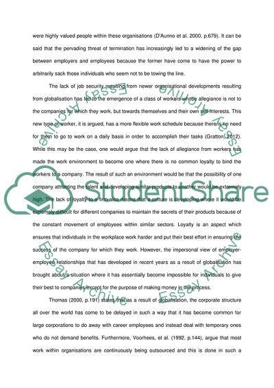 The impact of globalisation on work and employment