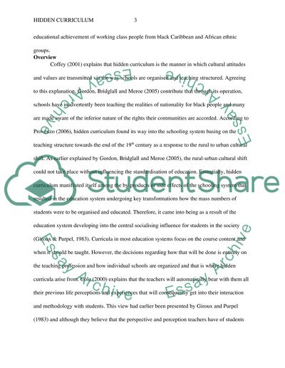 Hidden Curriculum as Educations Side Effects