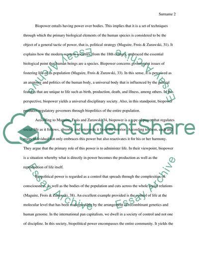 The Concept of Biopower