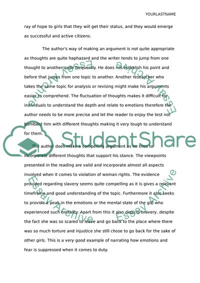 Critical article review of The Girl Effect by Mark Twain