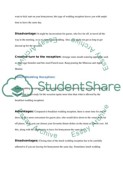 2 articles about wedding reception and wedding budget