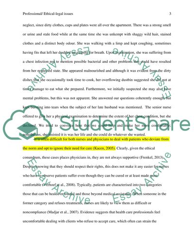 Professional Ethical-Legal Issues