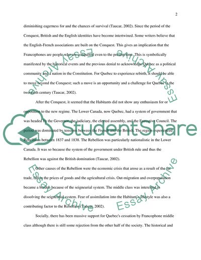 Quebecois Notion of a State