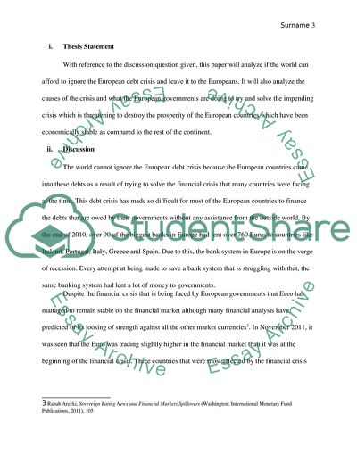 Effects of the European Debt Crisis