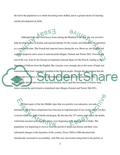 Growth and Development through the Upheaval of the Late Middle Ages