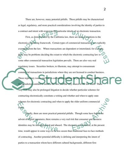 Electronic Contracting