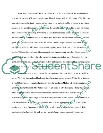 Madam Walker: Entrepreneur and Millionnaire