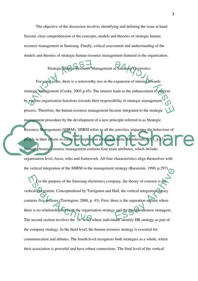 Human Resource Management at Samsung